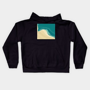 ocean waves vector Kids Hoodie